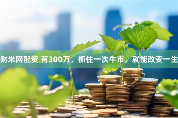 财米网配资 有300万，抓住一次牛市，就能改变一生